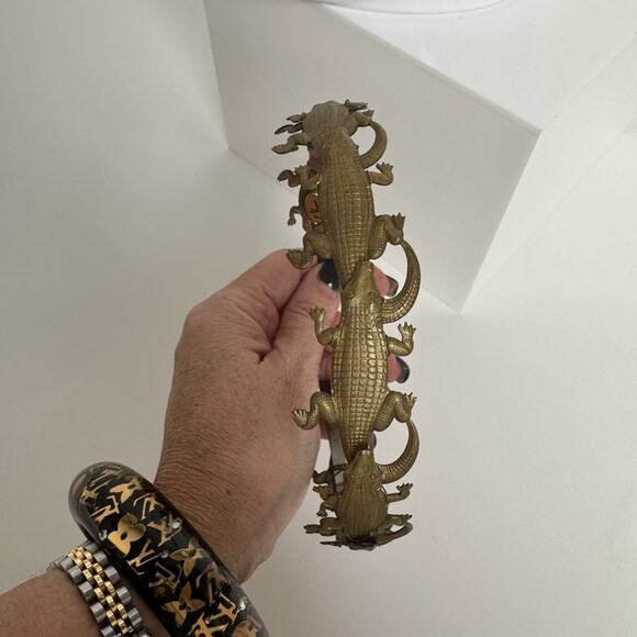 Eugenia Kim RARE HAND CAST bronze alligator headband bought at Henri Bendel, NYC main image 4